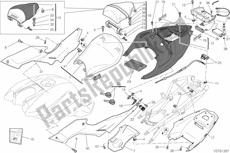 Toutes les pièces pour le Siège du Ducati Streetfighter S 1100 2013